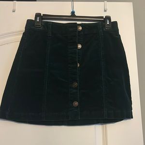 Dark green corduroy skirt